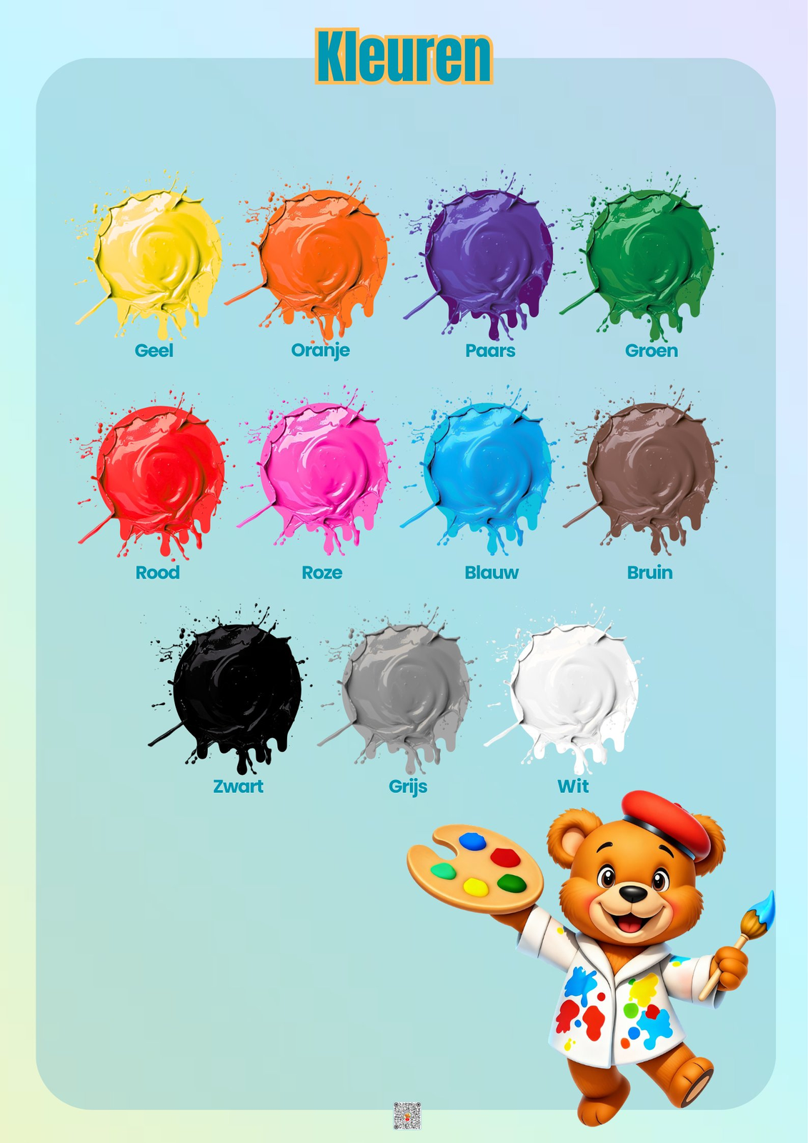 Kleuren poster